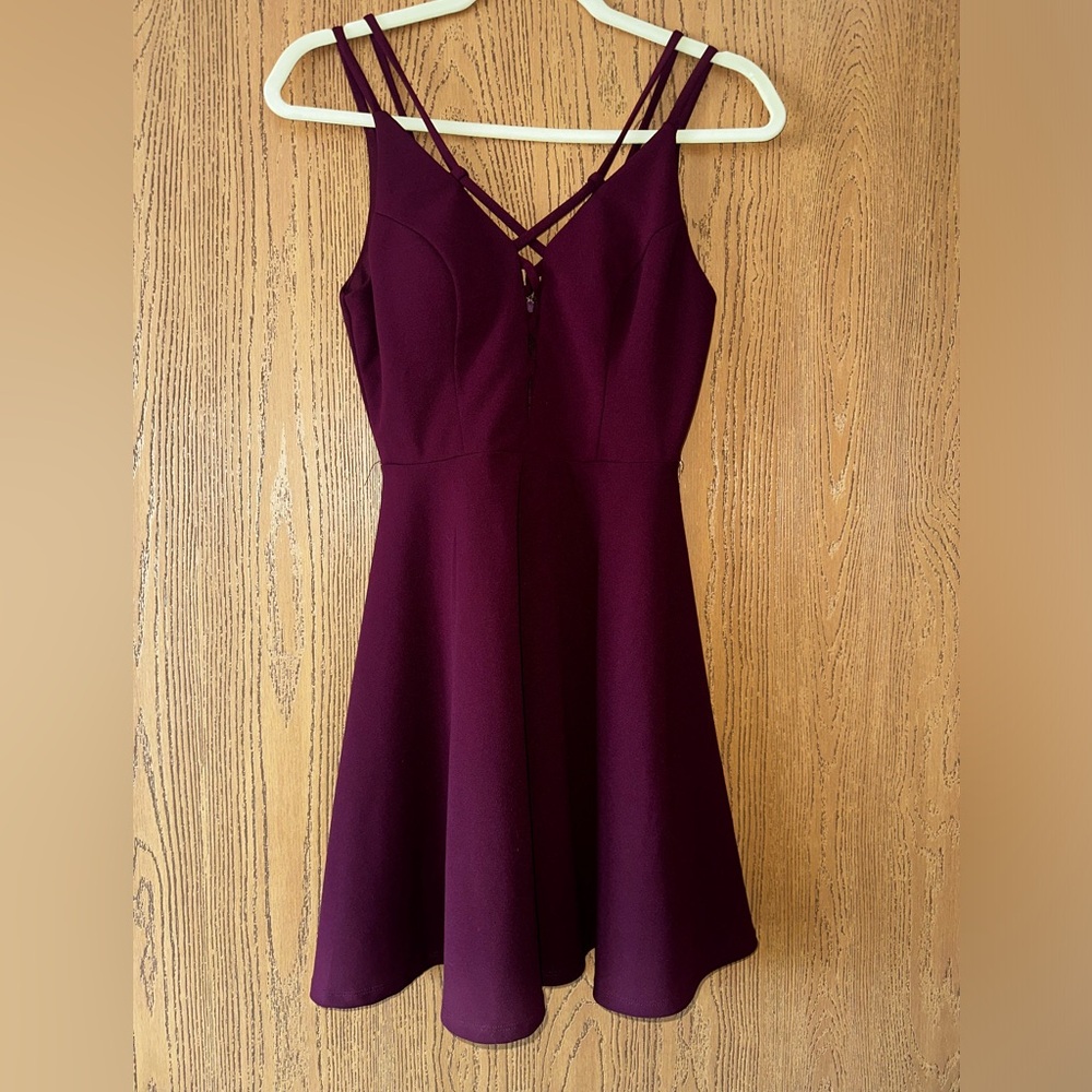 Maroon skater style dress